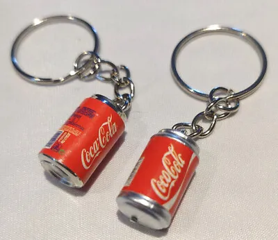 Coca Cola Novelty Miniature Red Drink Can Keyring Keychain Coke Food Gift CHOOSE • £3.78