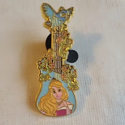 Disney Guitar Music Mystery Pin Aurora Sleeping Beauty Rose Bluebird Logo LR Pin • $12.95