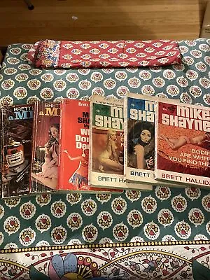 6 Mike Shayne Novels By Brett Halliday Dell Lot Mystery Sleaze Detective Fiction • $28