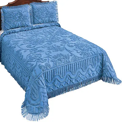 Vintage-Style Melanie Cotton Chenille Bedspread • $92.99