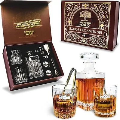 Whiskey Decanter Set With Glasses And Bar Accessories - Birthday Gifts For Men • $20