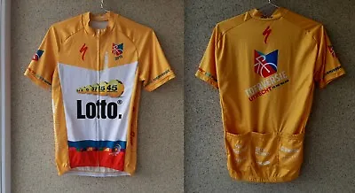 Lotto Cycling Shirt Tour De Utrecht 2015 Jersey Lobo Size L Camiseta Yellow • $19.99