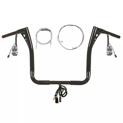 1 1/4  Black 15  Z Bar Prewired Kit 2008-2013 Harley Street Glide W/Cruise ABS • $1294.77