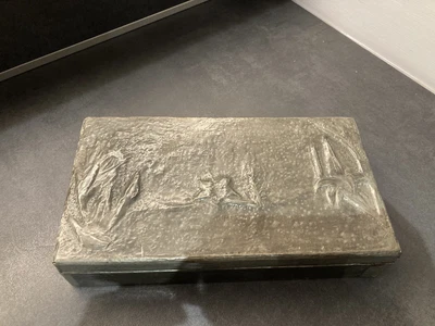 £15 • Buy Superb Vintage Pewter Arts And Crafts/ Art Nouveau Metal Box 