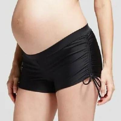 Ingrid And Isabel Women's Maternity Side Tie Swim Bottoms Black Size Small New • $9