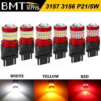 3157 3156 LED Red Brake Strobe / White Reverse Backup / Amber Turn Signal Lights • $11.39