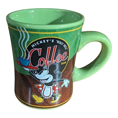 Mickey's  Really Swell  Ceramic Coffee Mug Green Minnie Disney Parks • $14.75