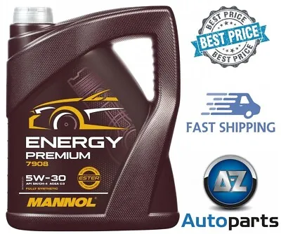 5L Energy Premium 5W30 Oil Longlife 4 ACEA C3 BMW LL04 Fully Synthetic Mannol • £18.79