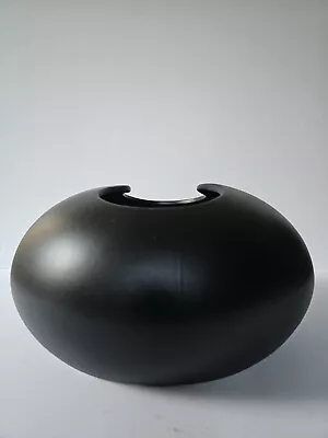 Vtg Mid Century Modern Matte Black Art Pottery Vessel  • $69.99