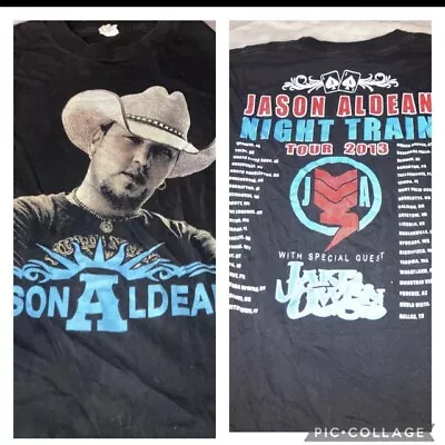 Jason Aldean 2013 Night Train Tour T-Shirt Guest Jake Owen Size S • $25