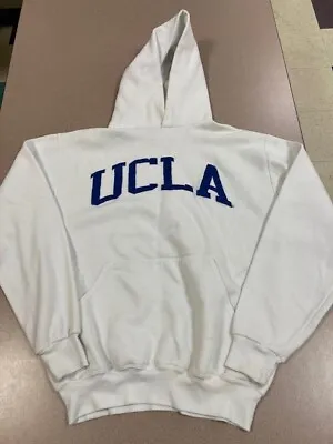 Vintage Mens Russell Athletic UCLA White Pullover Hoodie Size M • $22.99