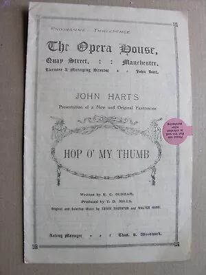 1929 HOP O’ MY THUMB Mona Vivian Charles Heslop PANTOMIME Manchester Opera House • £10