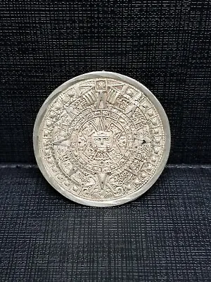 $29.95 • Buy Vintage Sterling Silver Statement Mexico Aztec Calendar Brooch Pin Pendant 925