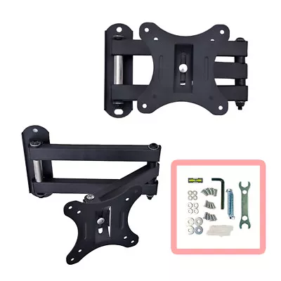 TV LCD 3D LED PLASMA WALL MOUNT BRACKET TILT SWIVEL FOR VESA 75x75 100x100mm • £8.88