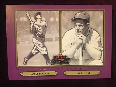 2002 Fleer Fall Classic Mel Ott Lou Gehrig Card #91 • $1.69