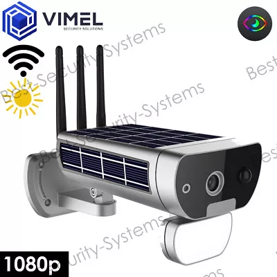 Outdoor Wireless Solar Powered IP WIFI Security Flood Light Camera  • $129