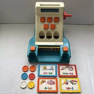 Vintage Chicco Cash Register Toy W/ Coins & Money Pretend Play Store Italy Read • $38.41