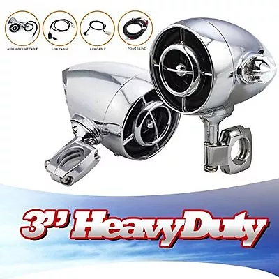 Aluminum Bluetooth MP3 Motorcycle High Output Speaker Stereo System For Harley • $249.98