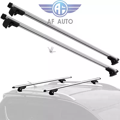$55.99 • Buy Pair 53'' Aluminum Car Top Cross Bar Crossbar Roof Rack For Cargo Luggage
