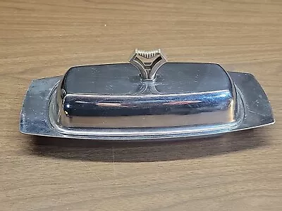 Mid Century Chrome Butter Dish Vintage Butter Dish Stainless Steel Butter... • $15.15