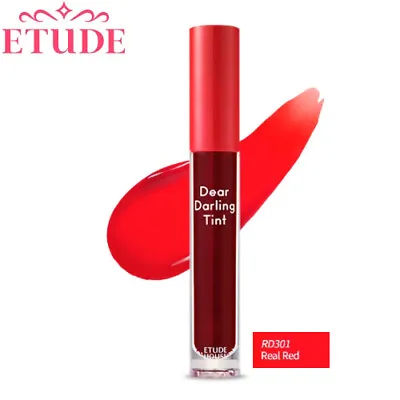 ETUDE HOUSE Dear Darling Water Gel Tint #RD301 Real Red  Lip Stain Made In Korea • $13.83