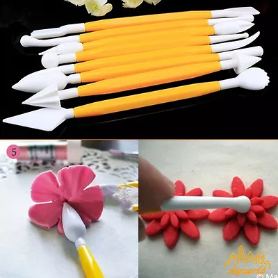 1Set（8pcs) Fondant Cake Decorating Sugar Craft Flower Modelling Tools Set Kit • £3.42