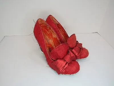£121.85 • Buy Irregular Choice Ruby Red Slippers Heels Sparkly Fuzzy Unique Wizard Of Oz 5.5