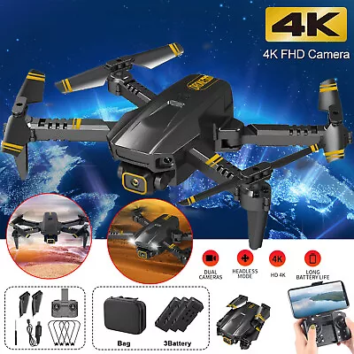 Drone With Camera Foldable FPV Drone Beginner RC Quadcopter Kids Mini Drone Gift • £22.97