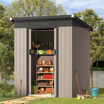 Outdoor Storage Shed Tool Storage Large Metal House Heavy Duty For Garden 3 SIZE • $157.62