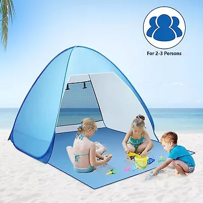 Portable Folding Pop Up Beach Tent Infant 50+ UV/UPF Protection Sun Shelter +Bag • £15.89