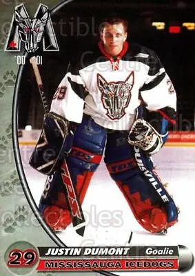 2000-01 Mississauga Ice Dogs #9 Justin Dumont • $2.19