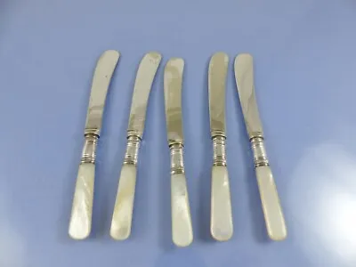 MOTHER OF PEARL SET Of 5 BUTTER SPREADERS BY H • $26.40