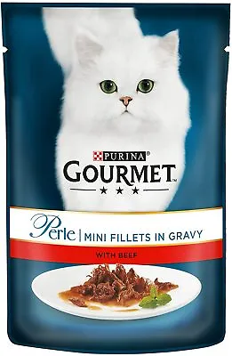 £21.99 • Buy Gourmet Perle Cat Food Mini Fillets Beef In Gravy 26 X 85g (Price Marked) Adult