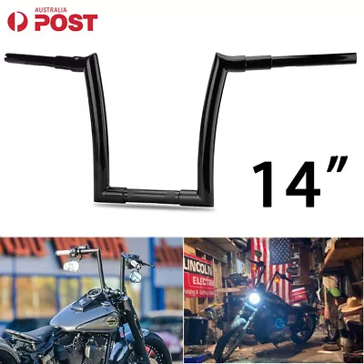 14  Rise Motorcycle Horn Ape Hanger Fat Handlebar Fits Harley Touring Road Gulid • $236