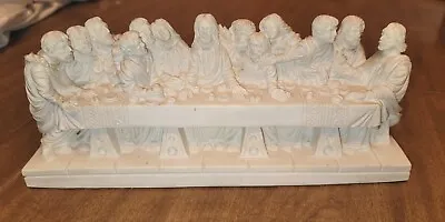 Vintage Giannetti Alabaster Sculpture The Last Supper Figurine Italy Religious • £21.23