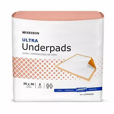 $38.94 • Buy 50 McKesson Ultra Heavy Absorbency Adult Bed Puppy Disposable Underpads 36x36”