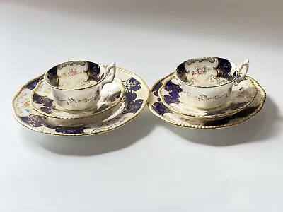 Antique Coalport Batwing Tea Set  In Cobalt Blue • £30