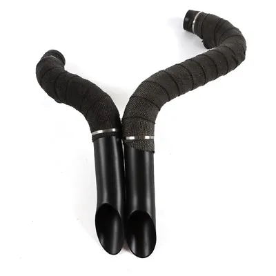 2  Black LAF Drag Pipes Exhaust For Harley Softail Wrapped 1984-2023 USA STOCK • $155.99
