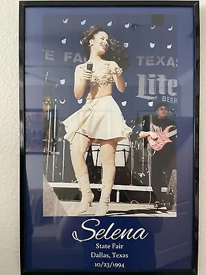 Selena Quintanilla Poster! Framed 11x17 Dallas State Fair 10/23/1994 Last One! • $70