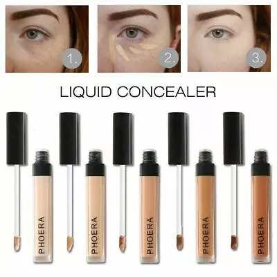 Phoera Full Coverage Matte Liquid Foundation Concealer Makeup Under Eye Coverage • £3.99