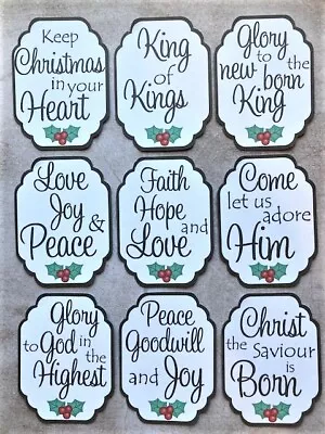 £3.99 • Buy 9 Religious Christmas Card Making Embellishments Scrapbooking Craft Card Toppers