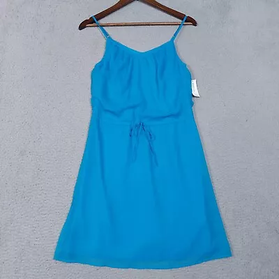 Old Navy Dress Womens Size XS Blue Chiffon Spaghetti Strap Drawstring NWT 2012 • $18.99