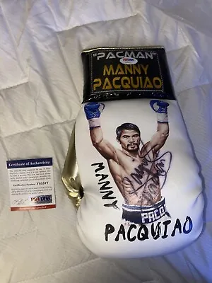 MANNY PACQUIAO Pacman Signed Glove PSA Portrait Picture Extremely Rare COA • $399