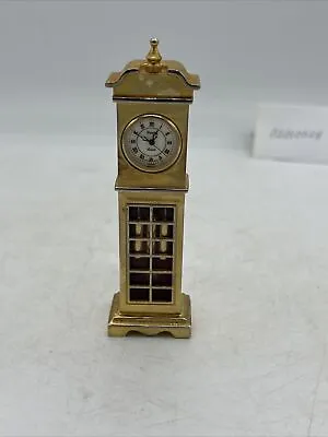 Miniature Brass Grandfather Clock By Xanadu • $12.45