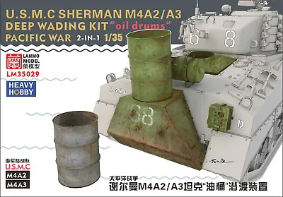 LANMO MODELS/Heavy Hobby LM-35029 PACIFIC WAR M4A2/M4A3 DEEP WAD Oil Drums1/35 • £39.89