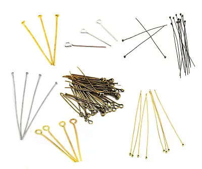 100pcs Head Ball Eye Pins - Jewellery Making Findings - Various Sizes / Colour • £3.09