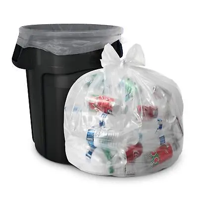 £7.45 • Buy Clear Refuse Sacks Strong Polythene Bin Liners Waste Rubbish Bags 18x29x39  140G