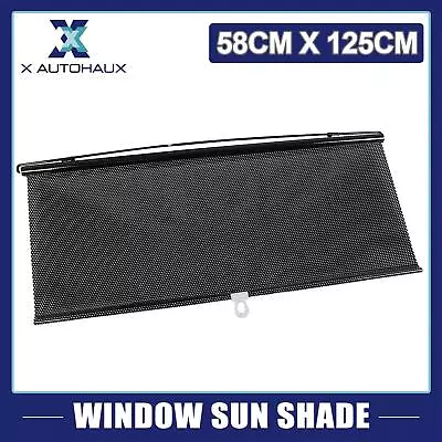 PVC Retractable Car Window Sun Shade Visor Windshield Roller Blind 125cm X 58cm • $22.49