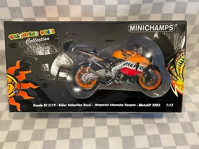 1/12 Minichamps 037146 Valentino Rossi Moto Gp 2003 Repsol Honda Rc211v • £79.95