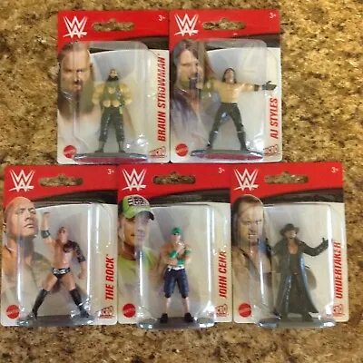 ✅WWE 3-5 Micro Figurine Wrestling Stars Rock Cena Undertaker Styles Strowman • $13.99